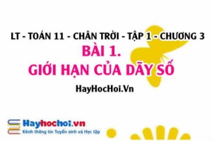 Giới hạn của dãy số, giới hạn ở vô cực, công thức tính tổng cấp số nhân lùi vô hạn? Toán 11 chân trời Tập 1 chương 3 Bài 1